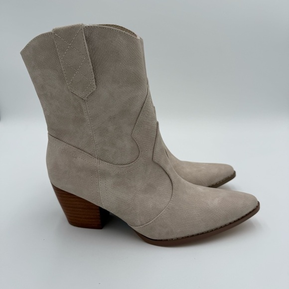 Coconuts By Matisse Bambi Leather Western Cowgirl High Heel Ankle Boots 7.5 NWOT - Picture 7 of 9